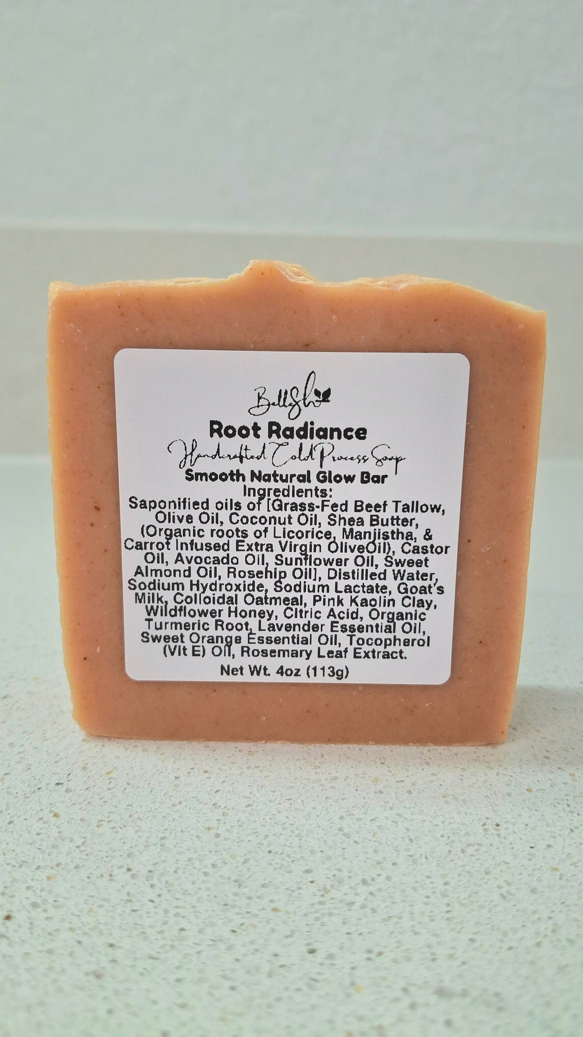 Root Radiance (Smooth Natural Glow Bar) handcrafted cold process soap 