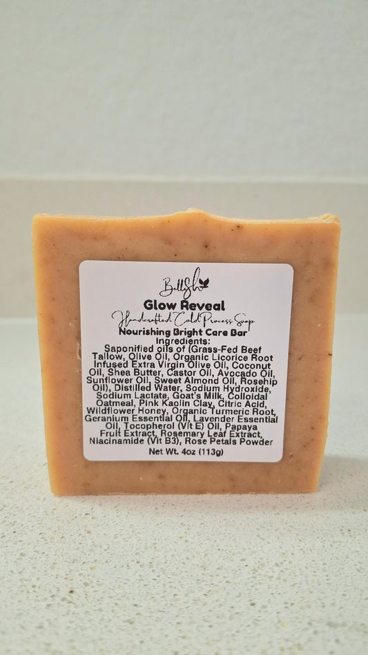 Glow Reveal (Nourishing Bright Care Bar) handcrafted brightening cold process soap